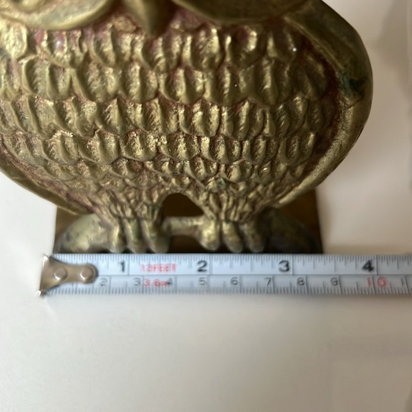 Vintage Pair of Brass Owl Bookends - Picture 9 of 11
